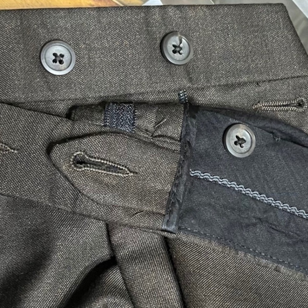 Coppley 1883 Brown Wool Dress Slacks Flat Front Trousers Canada 42x28 - Picture 4 of 8